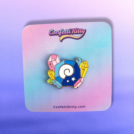 Animal Crossing Crystal Fossil Hard Enamel Pin from Confetti Kitty, Only 12.99