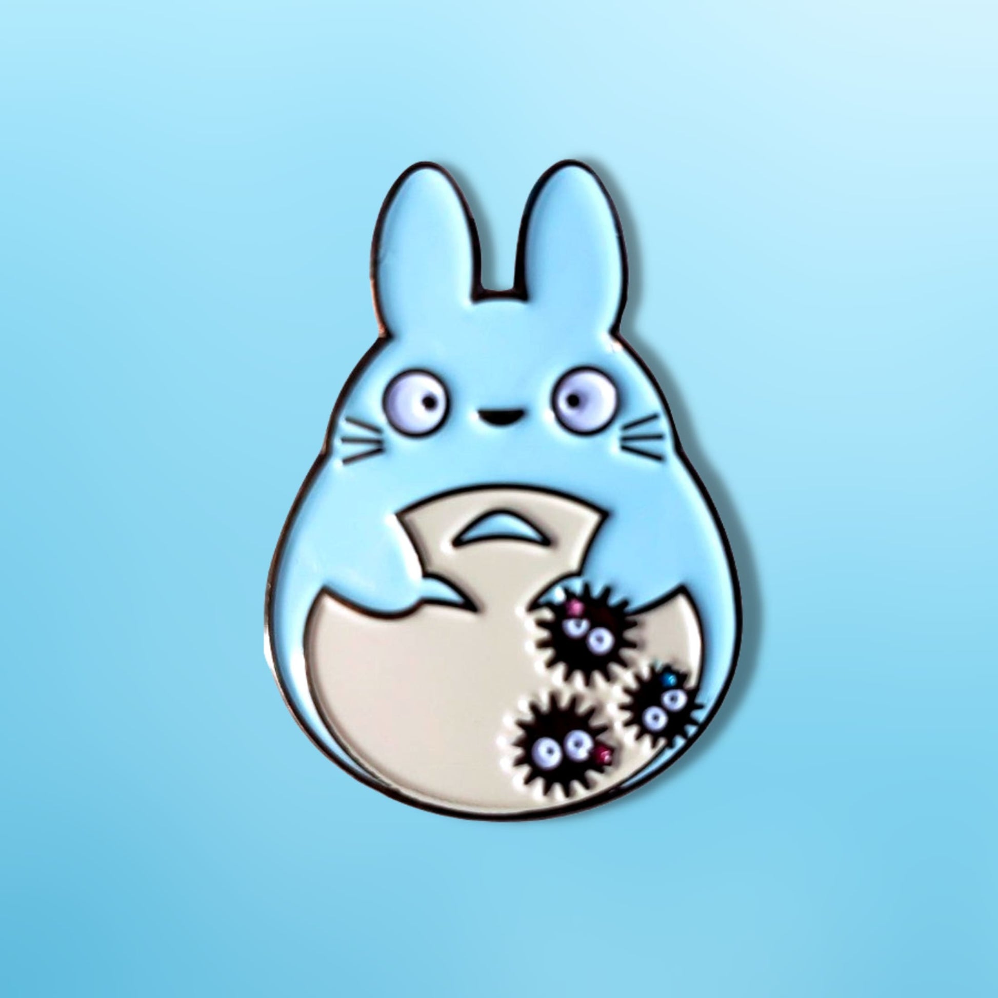 Blue Totoro With Soot Sprites Enamel Pin from Confetti Kitty, Only 7.99