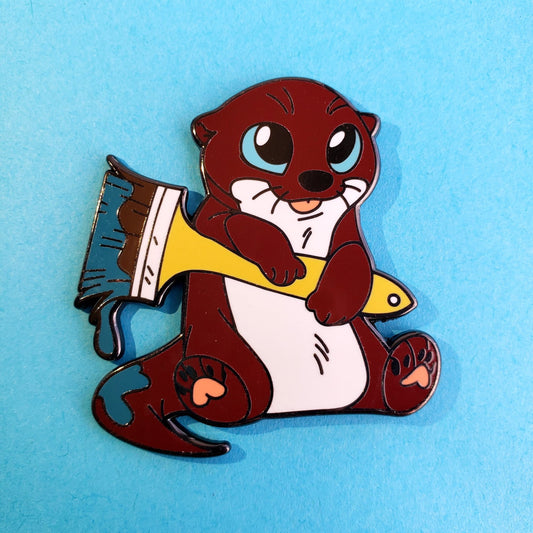 Artistic Otter Enamel Pin from Confetti Kitty, Only 14.99