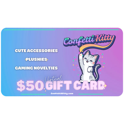 Digital Gift Card from Confetti Kitty, Only 10.00