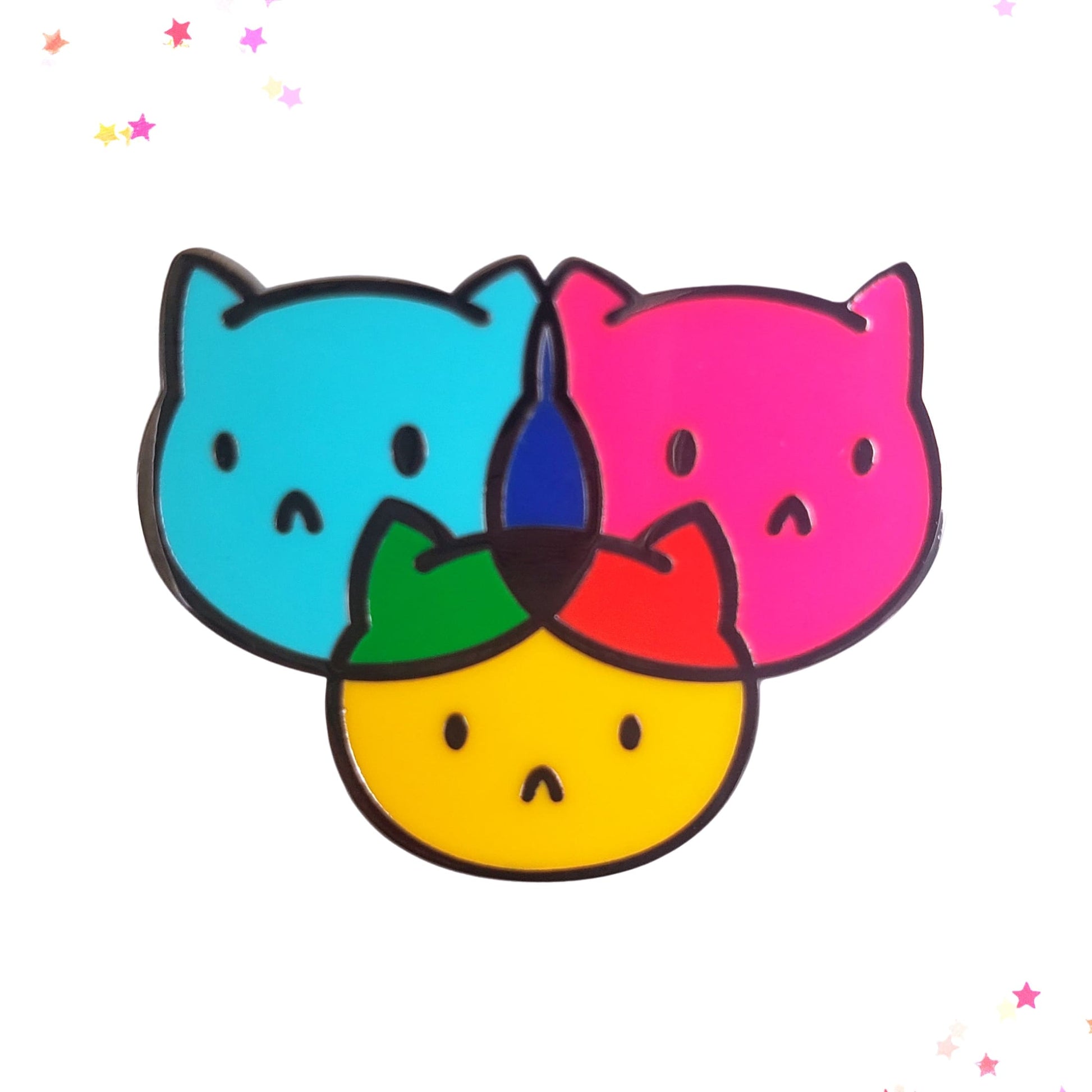 Color Palette Cats Enamel Pin from Confetti Kitty, Only 7.99