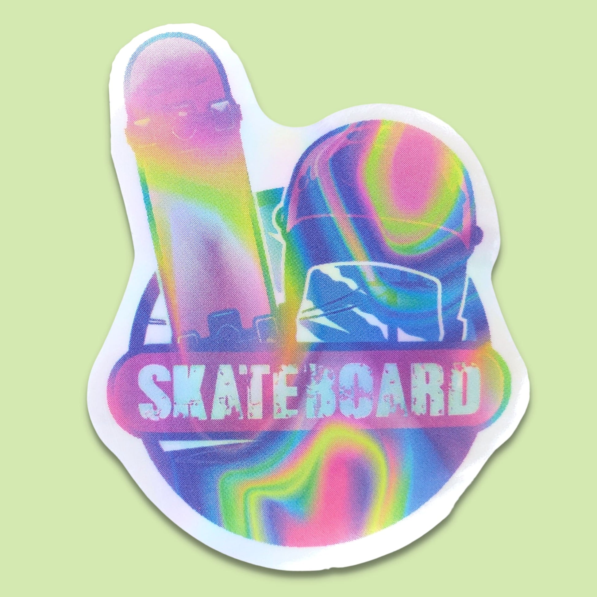 Holographic Skateboard Waterproof Sticker from Confetti Kitty, Only 1.0