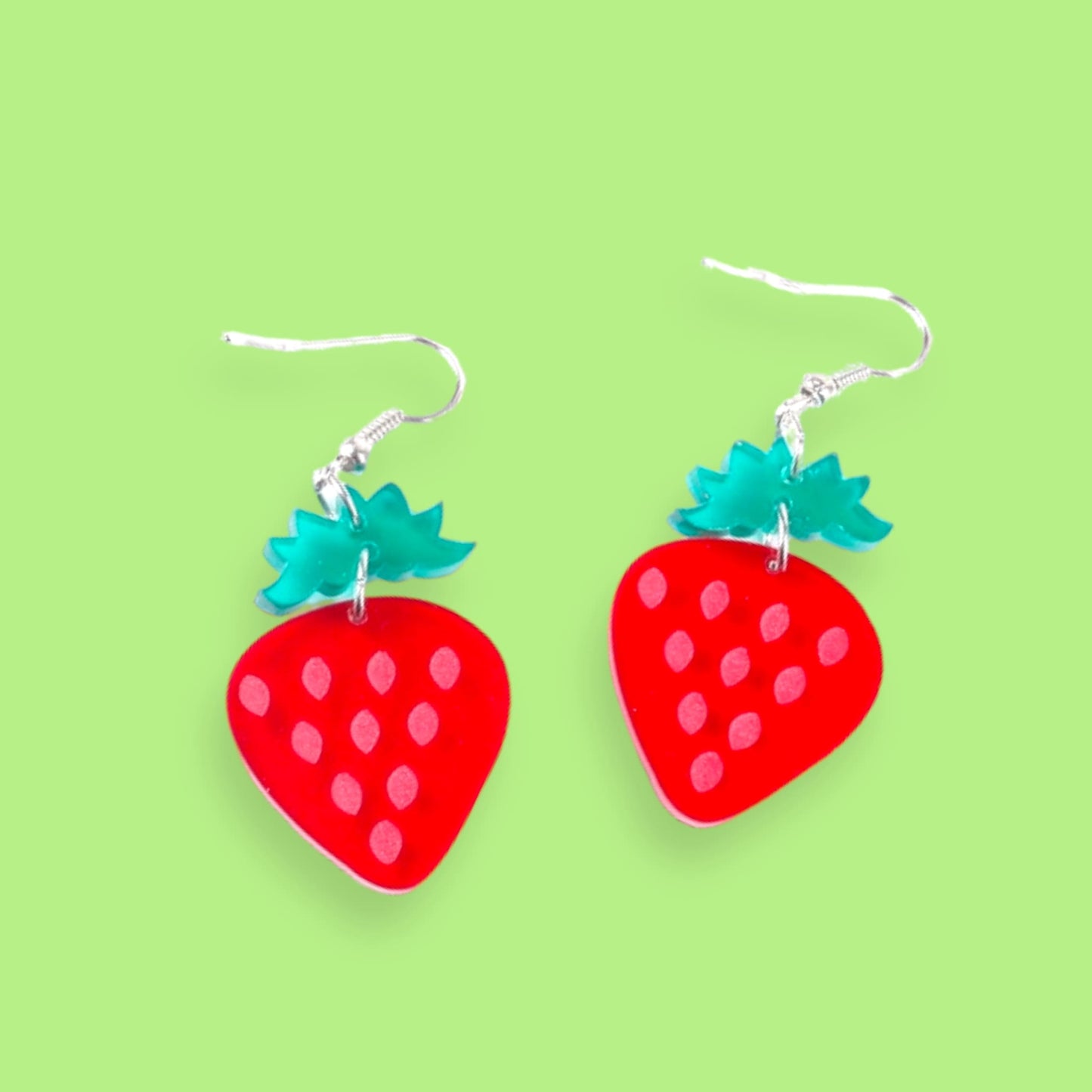 Summer Strawberry Acrylic Earrings from Confetti Kitty, Only 4.99