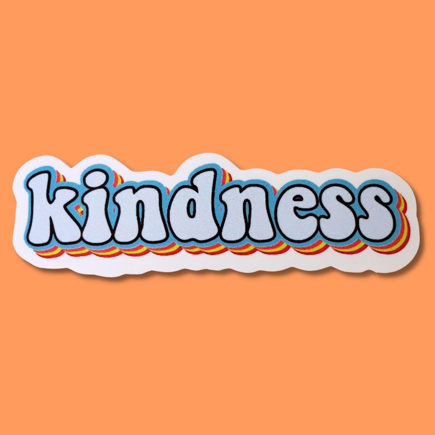 Retro Kindness Waterproof Sticker from Confetti Kitty, Only 1.00