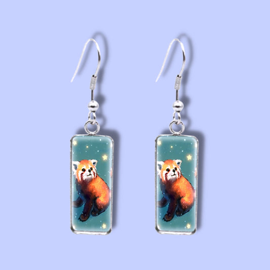 Starlight Red Panda Dangle Earrings from Confetti Kitty, Only 7.99