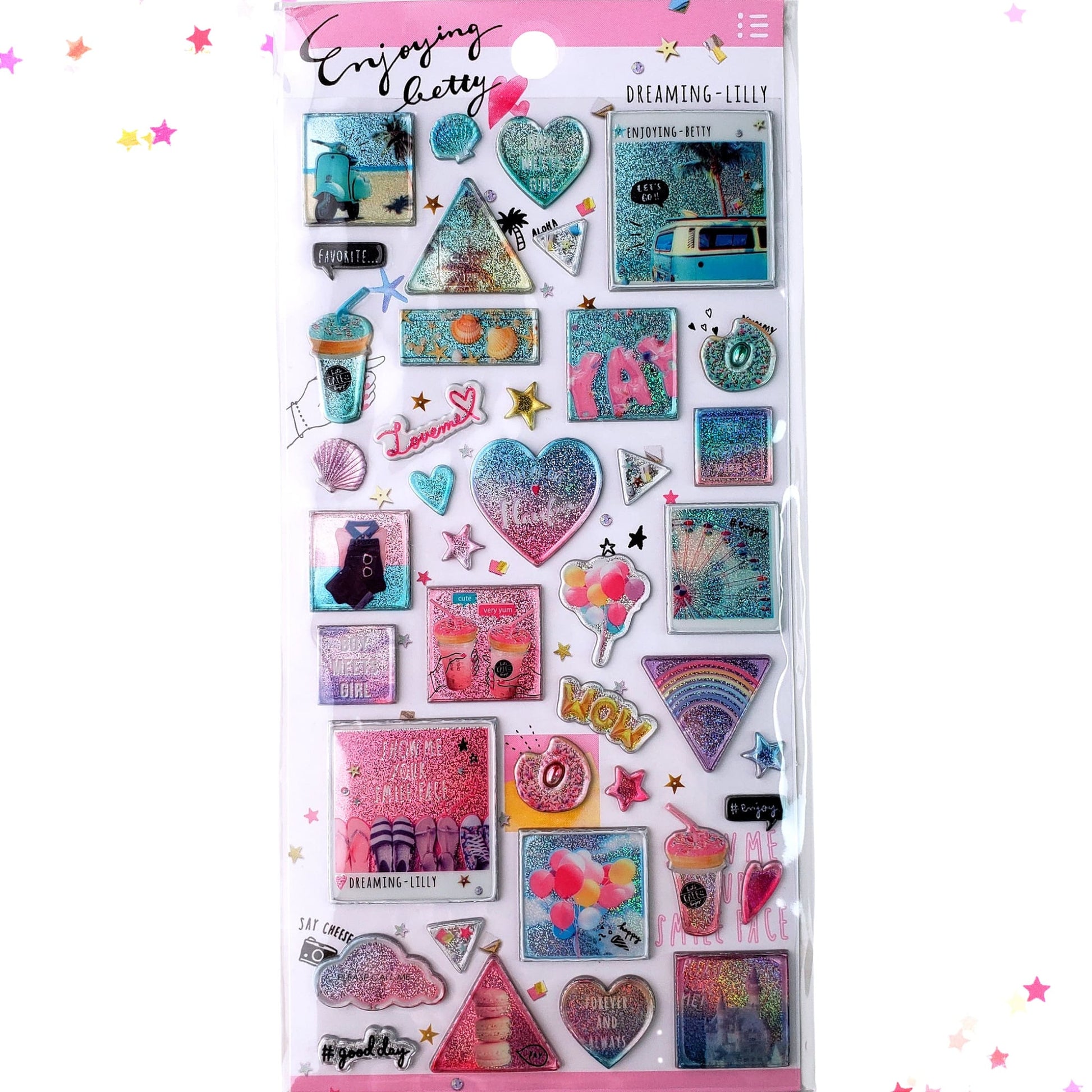 Premium Sticker - Beach Summer Nostalgia from Confetti Kitty, Only 7.99