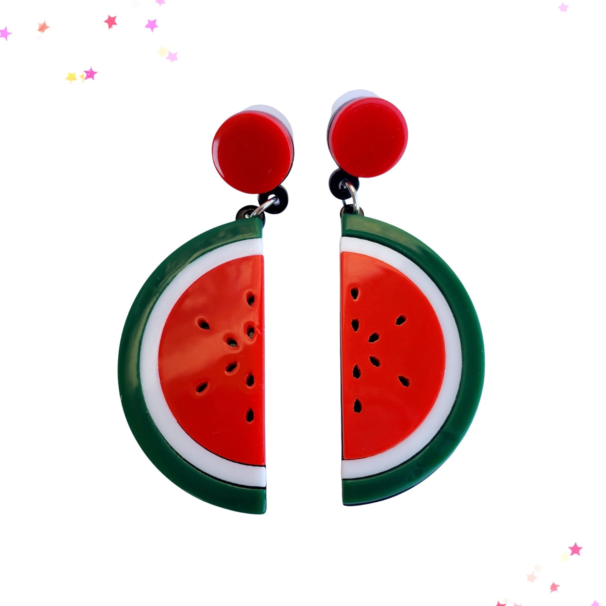 Acrylic Watermelon Slice Earrings from Confetti Kitty, Only 7.99