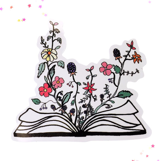 Blooming Knowledge Waterproof Sticker from Confetti Kitty, Only 1.00