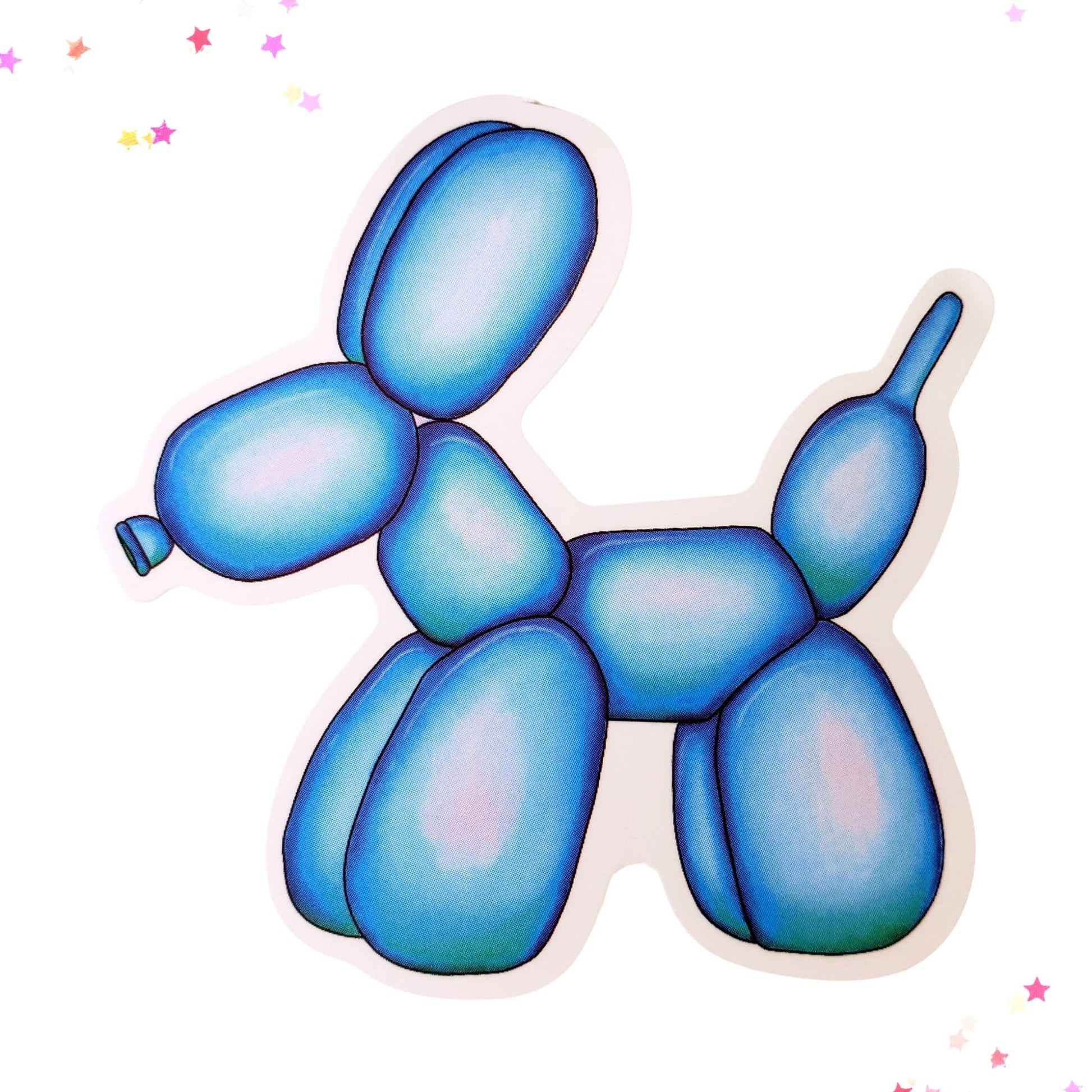 Blue Balloon Dog Waterproof Sticker from Confetti Kitty, Only 1.00
