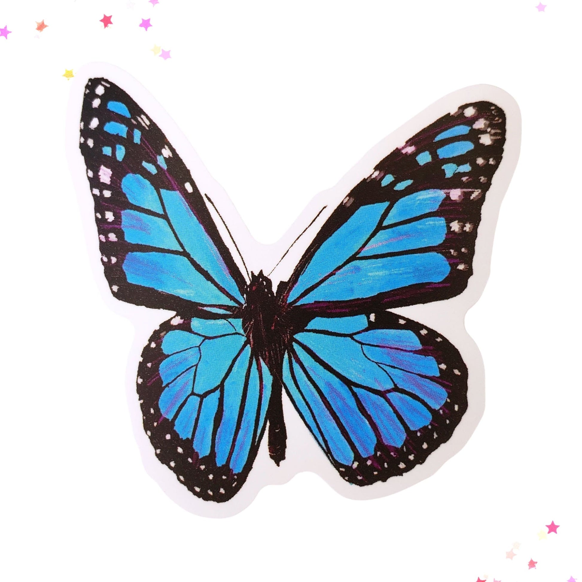 Blue Butterfly Waterproof Sticker from Confetti Kitty, Only 1.00