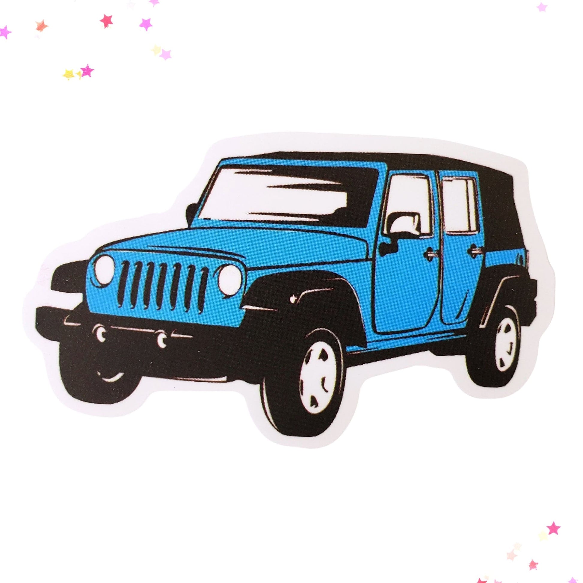 Blue Jeep Waterproof Sticker from Confetti Kitty, Only 1.00