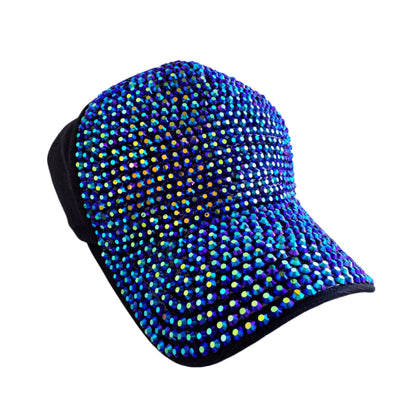 Blue Rhinestone Studded Baseball Cap from Confetti Kitty, Only 19.99