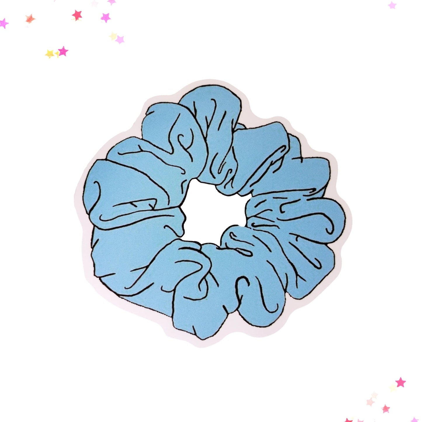Blue Scrunchie Waterproof Sticker from Confetti Kitty, Only 1.00