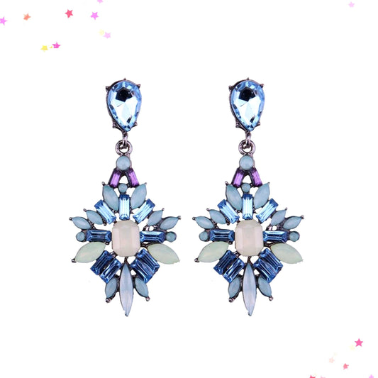 Blue and Violet Rhinestone Princess Earrings from Confetti Kitty, Only 7.99