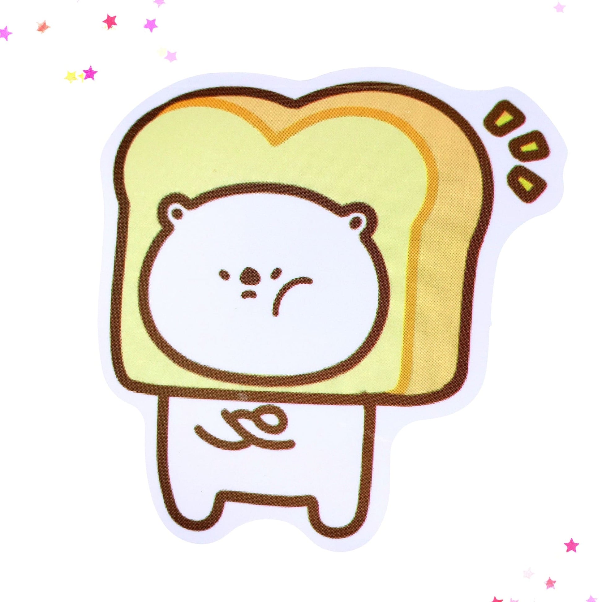 Bread Bear Waterproof Sticker from Confetti Kitty, Only 1.00