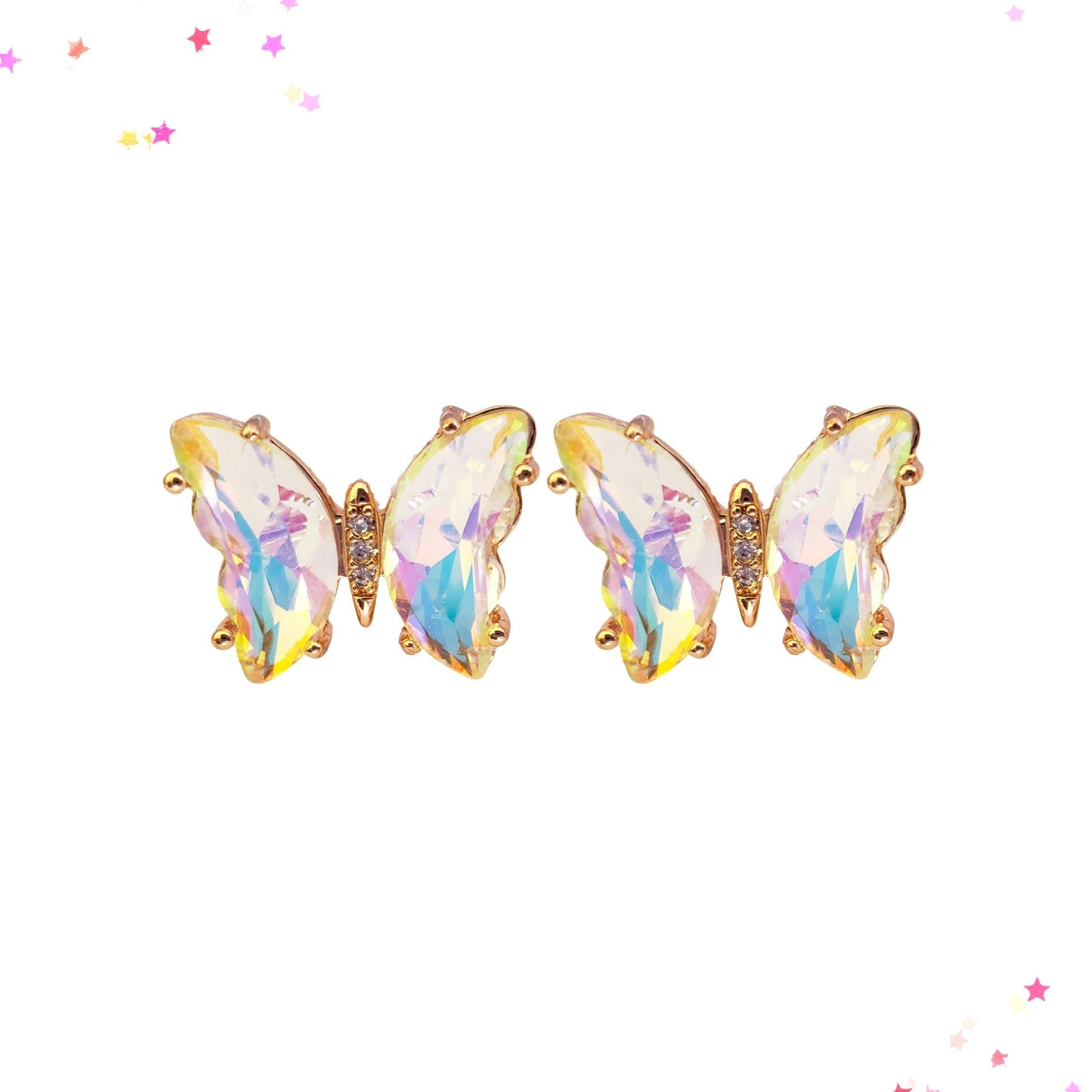 Butterfly Earrings in Gold Iridescent from Confetti Kitty, Only 12.99