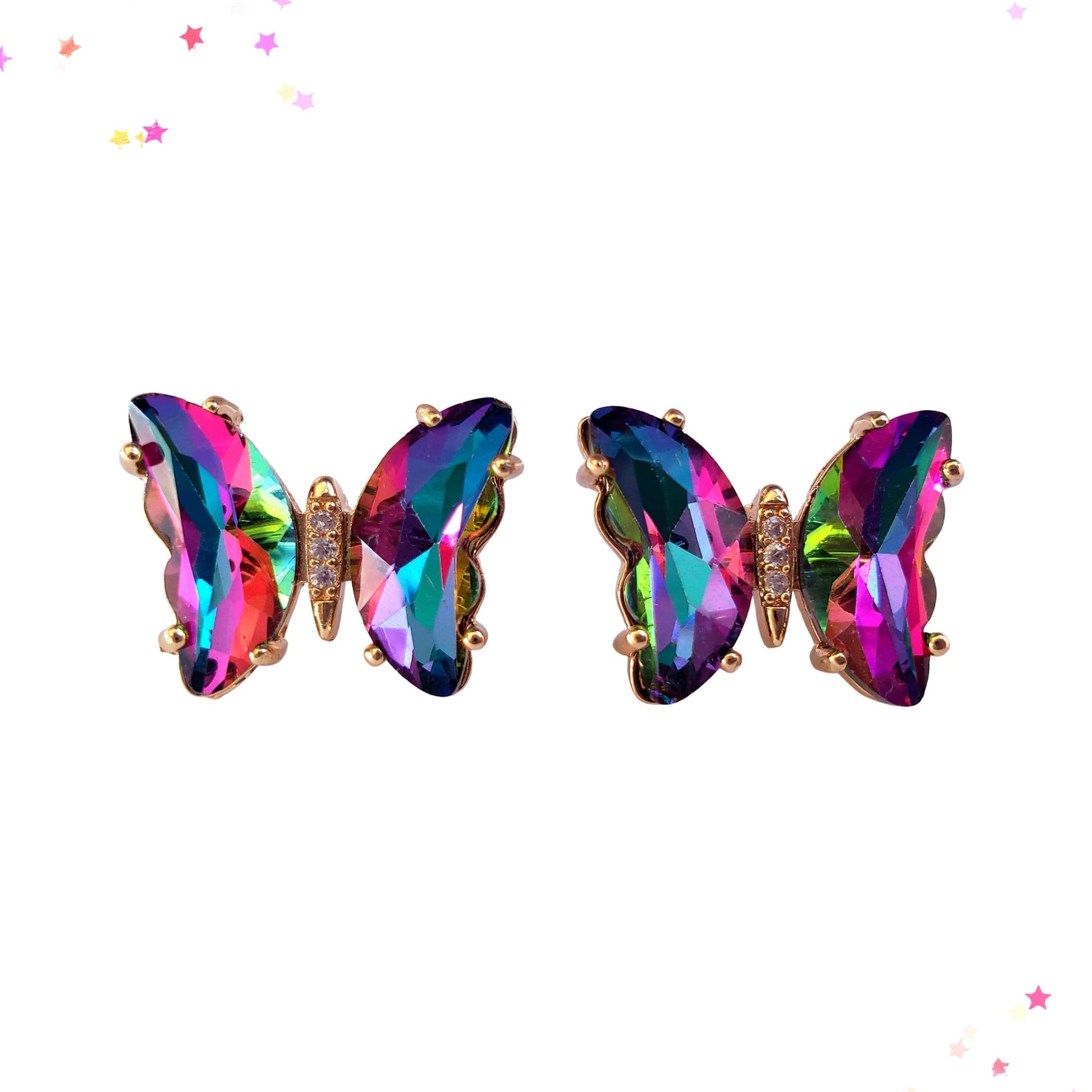 Butterfly Earrings in Rainbow from Confetti Kitty, Only 12.99