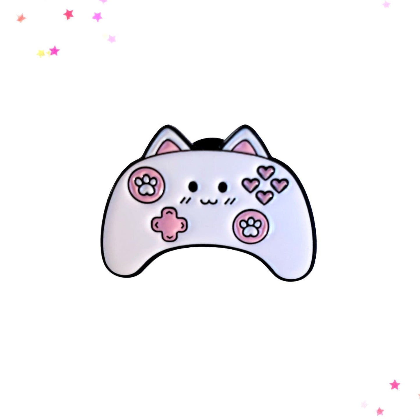 Cat Console Game Controller Enamel Pin from Confetti Kitty, Only 7.99
