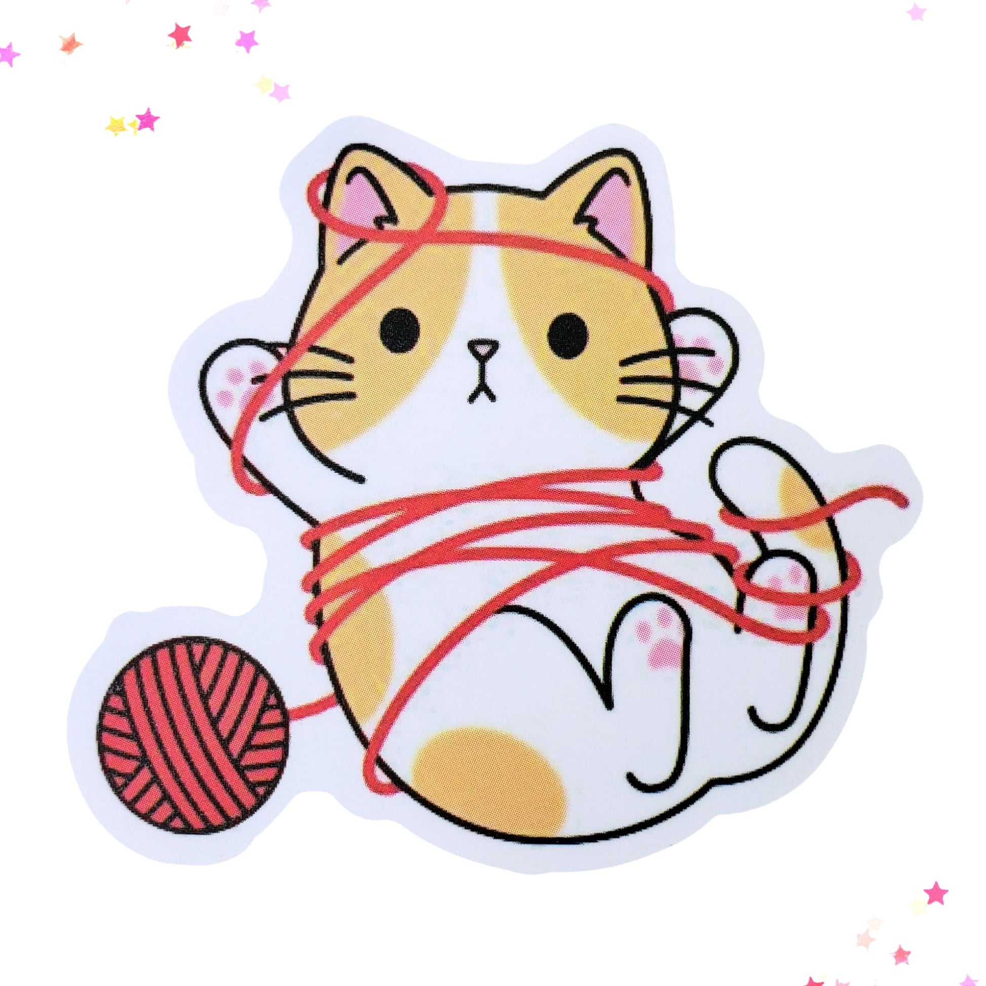 Caught Kitty Waterproof Sticker from Confetti Kitty, Only 1.00