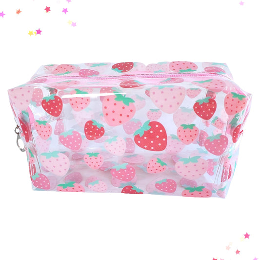 Clear Strawberry Makeup Bag from Confetti Kitty, Only 6.99
