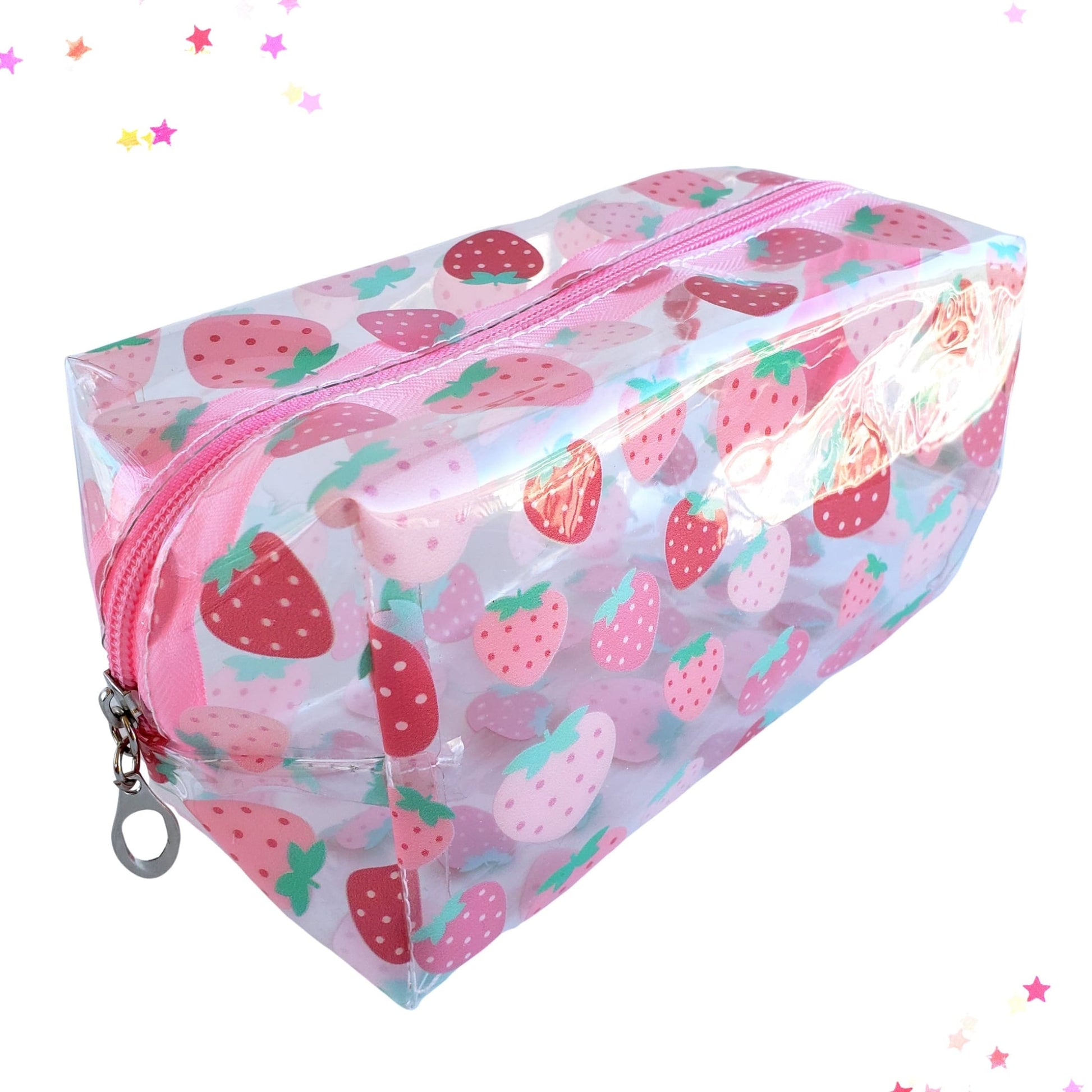 Clear Strawberry Makeup Bag from Confetti Kitty, Only 6.99