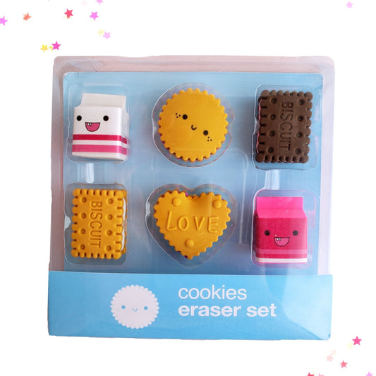 Cookies & Milk Eraser Set from Confetti Kitty, Only 4.99