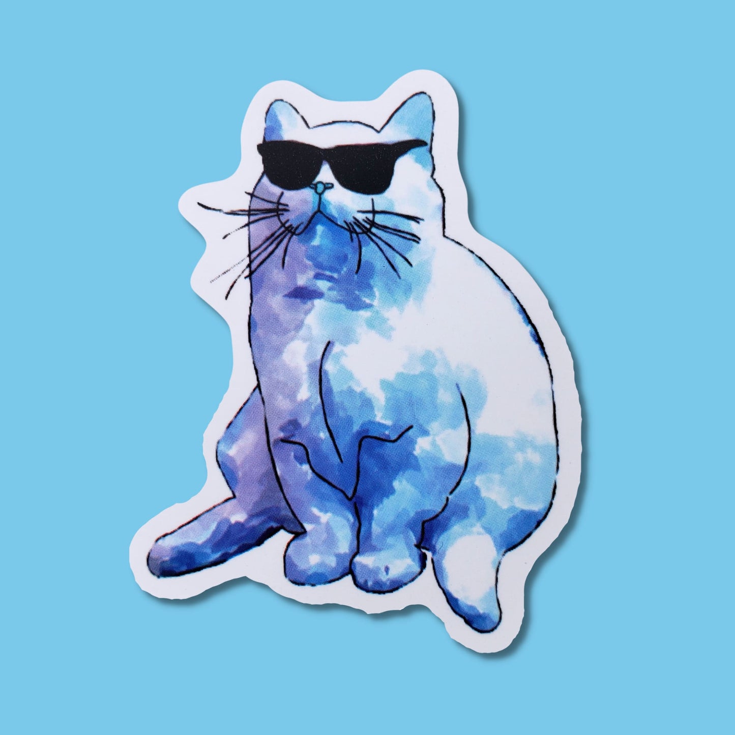 Cool Cat Waterproof Sticker from Confetti Kitty, Only 1.00