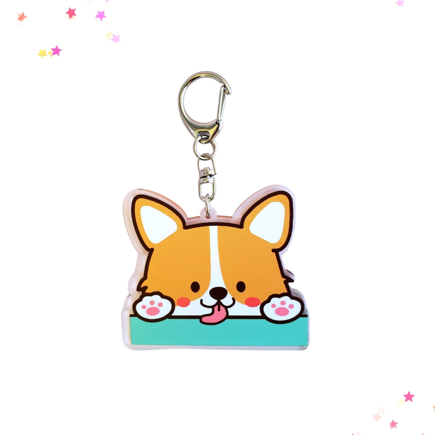 Corgi Dog Acrylic Keychain Bag Charm