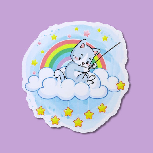 Fishing Stars Waterproof Sticker from Confetti Kitty, Only 1.00