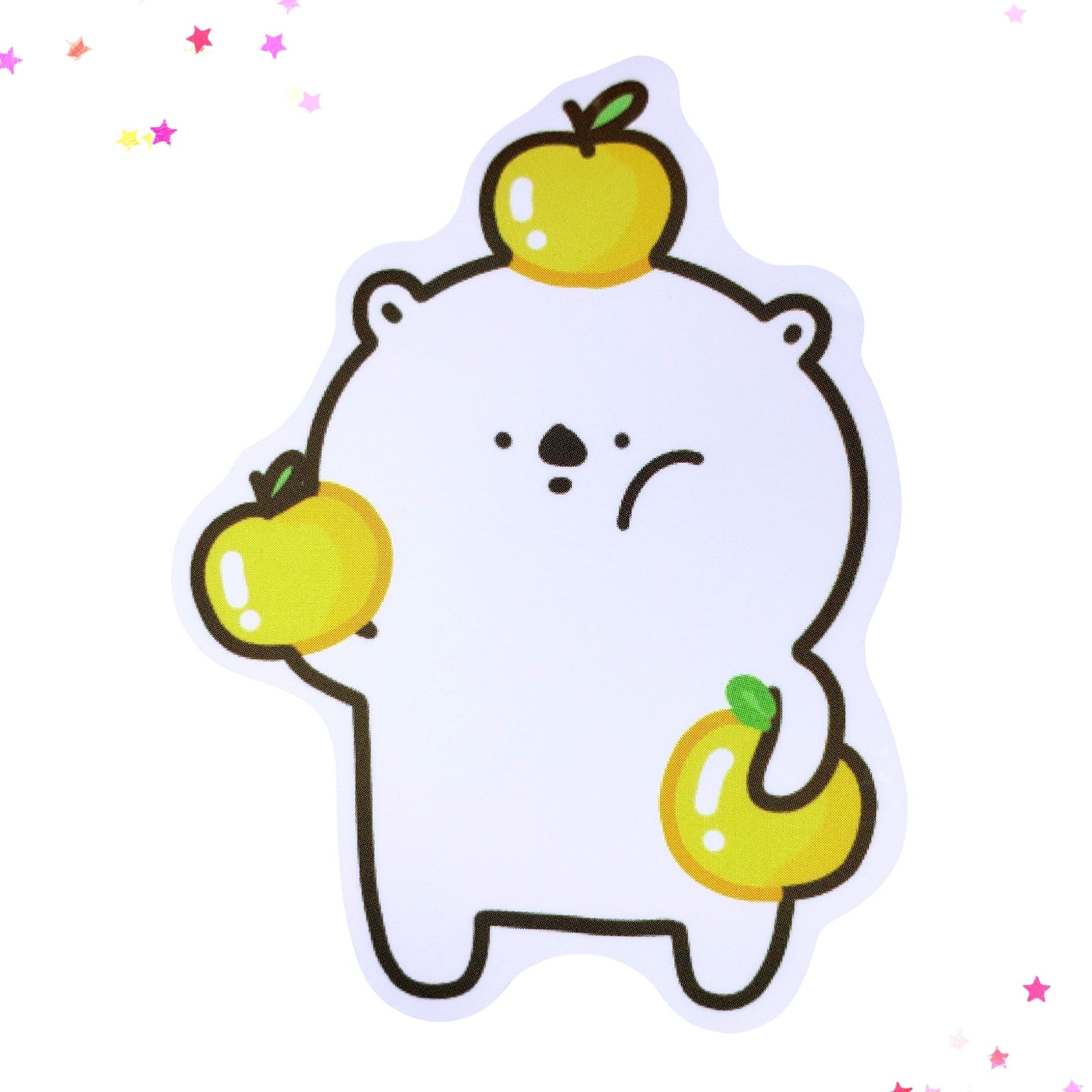 Golden Delicious Bear Waterproof Sticker from Confetti Kitty, Only 1.00