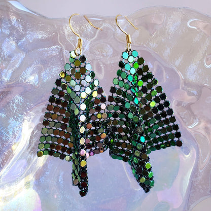 Mermaid Mesh Sequin Grid Earrings from Confetti Kitty, Only 7.99