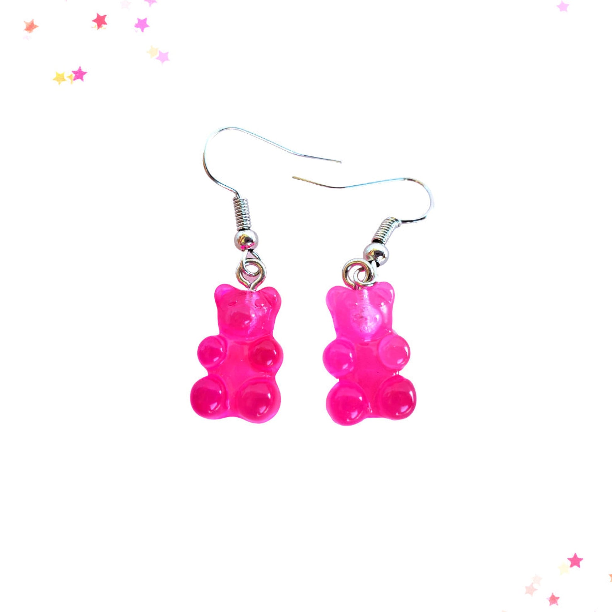 Gummy Bear Drop Earrings in Raspberry Sorbet from Confetti Kitty, Only 3.99