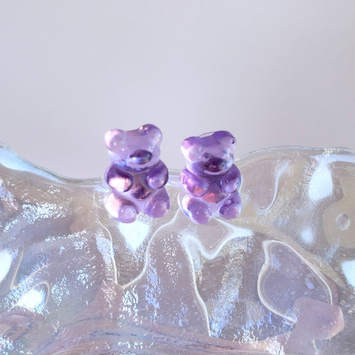 Gummy Bear Post Earrings in Grape from Confetti Kitty, Only 3.99