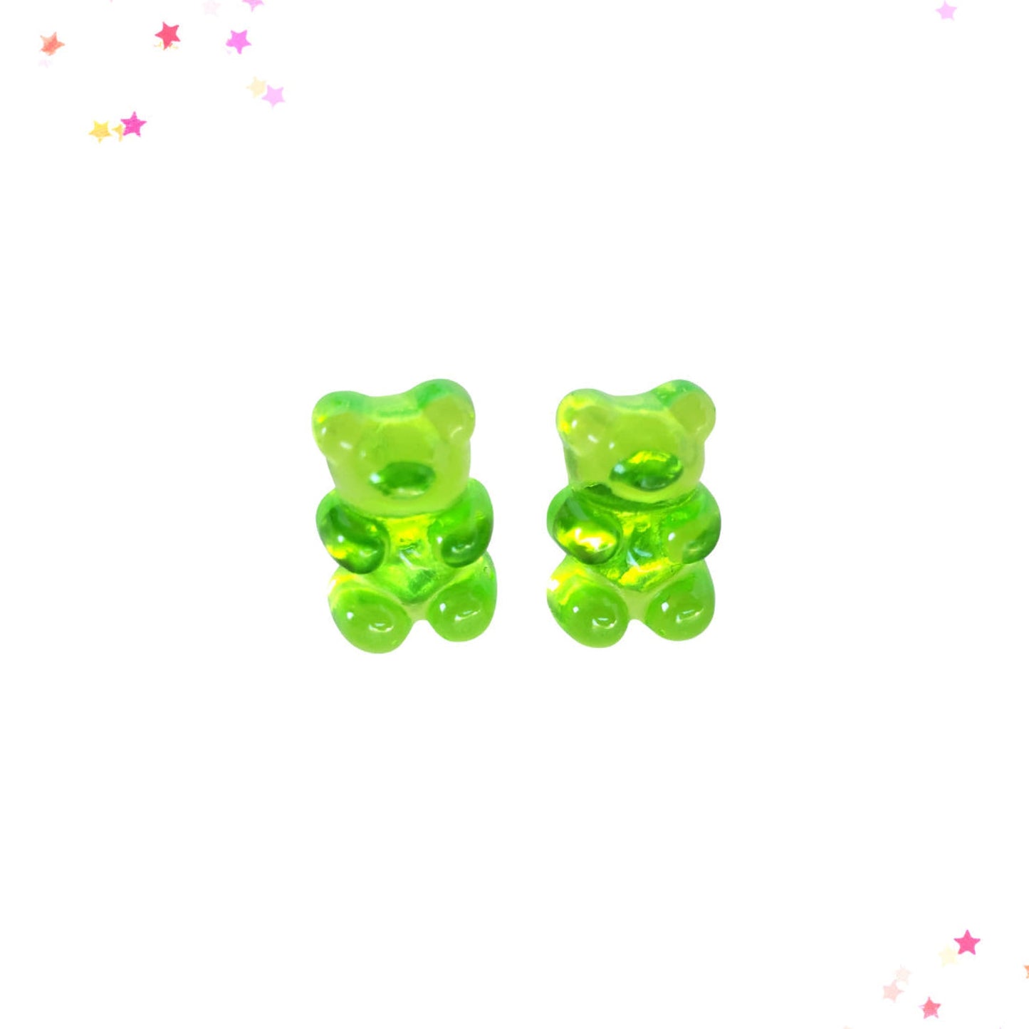 Gummy Bear Post Earrings in Lime from Confetti Kitty, Only 3.99