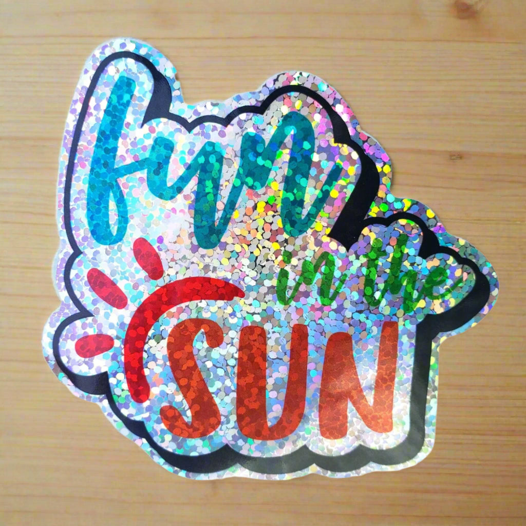 Holographic Glitter Fun in the Sun