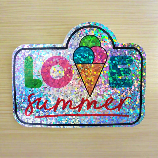 Holographic Glitter Love Summer