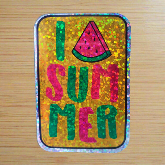 Holographic Glitter Watermelon Summer