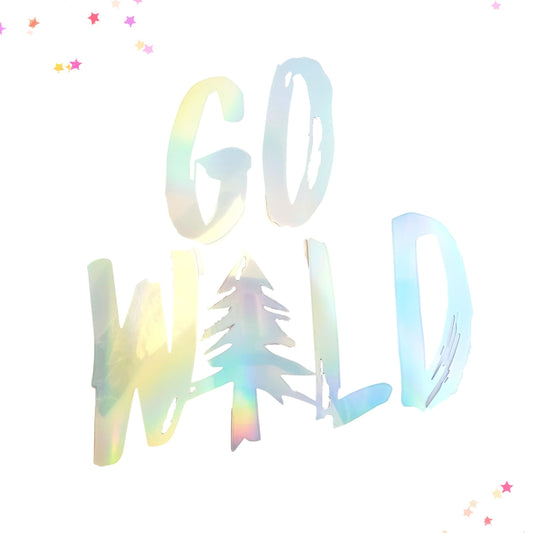 Holographic Go Wild Car Decal from Confetti Kitty, Only 7.99