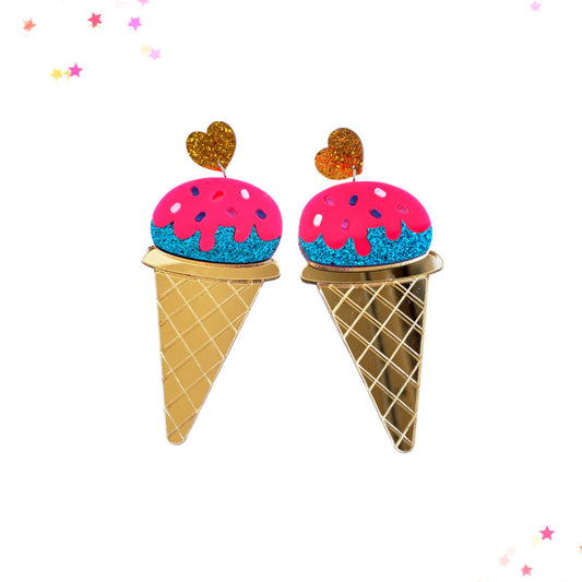 Ice Cream Cone Acrylic Earrings from Confetti Kitty, Only 7.99