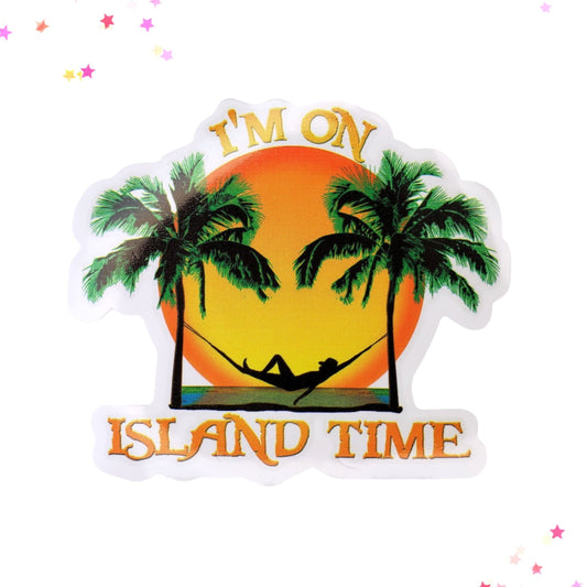 Island Time Waterproof Sticker from Confetti Kitty, Only 1.00