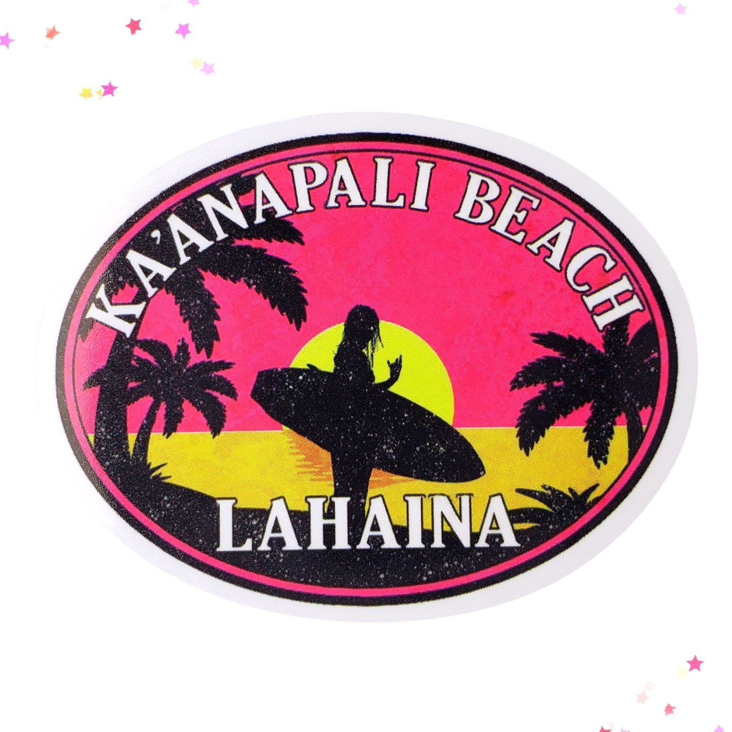 Ka'anapali Beach Waterproof Sticker from Confetti Kitty, Only 1.00