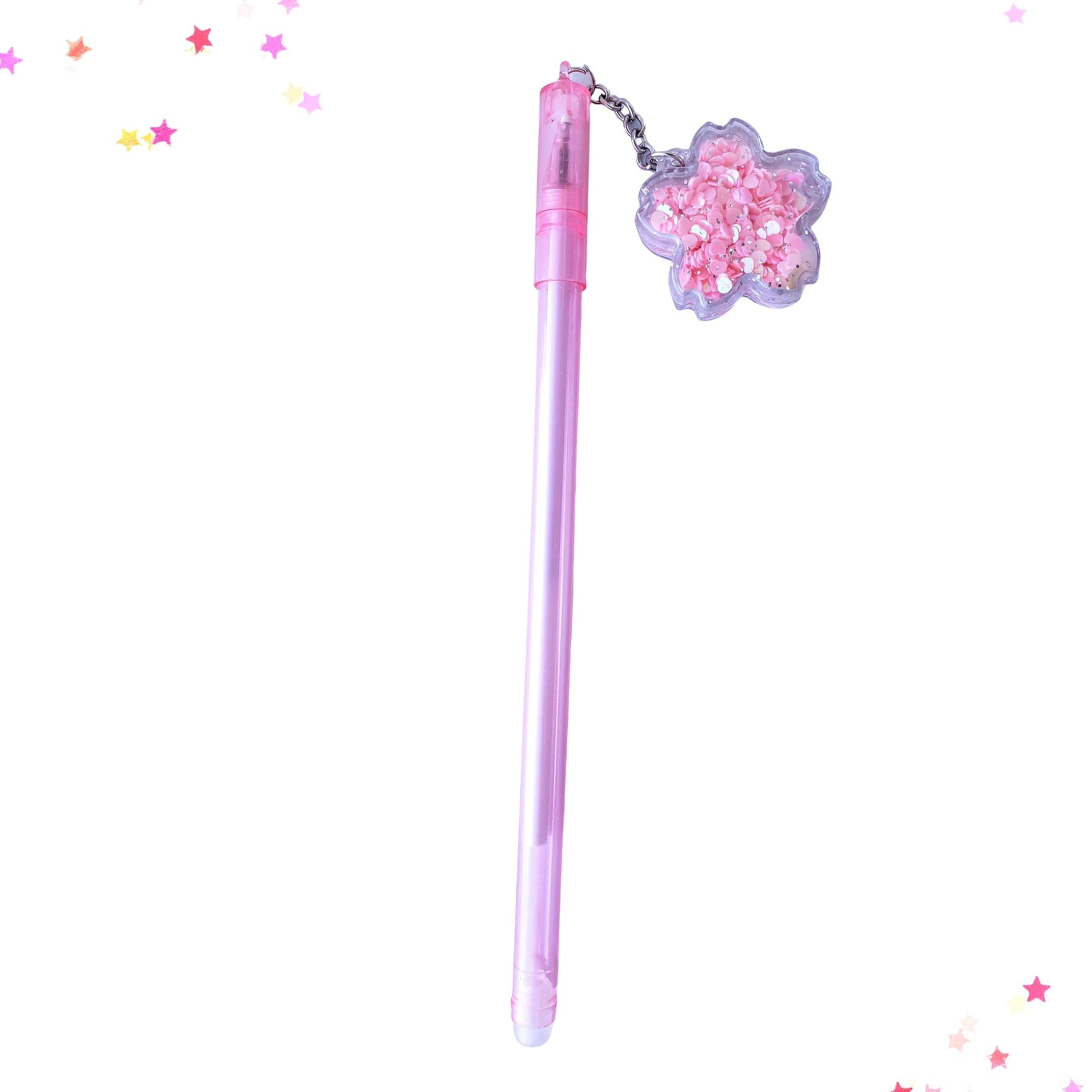 Kawaii Sakura Flower Charm Gel Pen from Confetti Kitty, Only 2.99