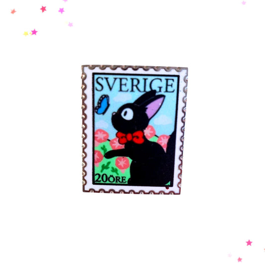 Kiki's Delivery Service Jiji Stamp Enamel Pin from Confetti Kitty, Only 7.99