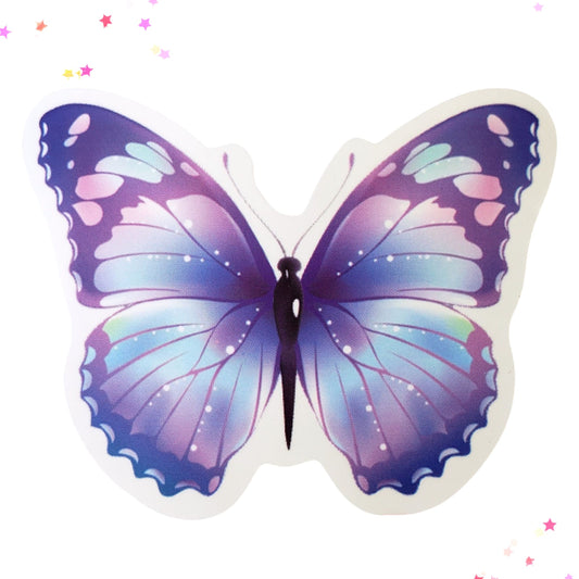 Lilac Mist Butterfly Waterproof Sticker from Confetti Kitty, Only 1.00