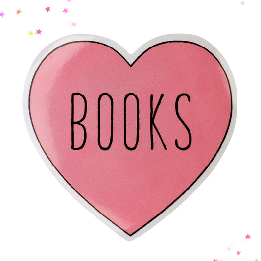 Love Books Waterproof Sticker from Confetti Kitty, Only 1.00