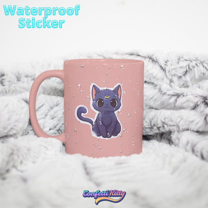 Luna Cat Waterproof Sticker from Confetti Kitty, Only 1.00