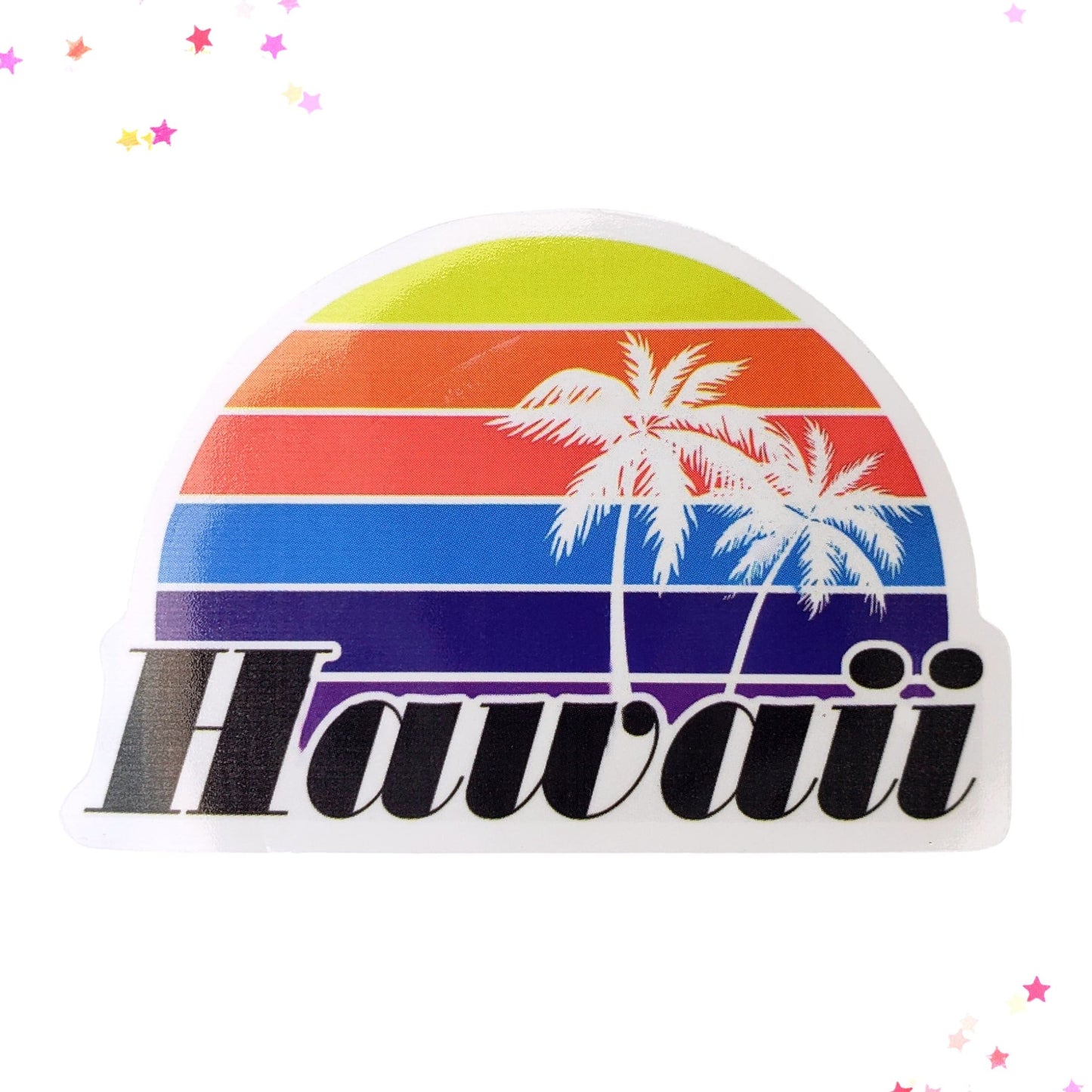 Retro Hawaii Waterproof Sticker from Confetti Kitty, Only 1.00