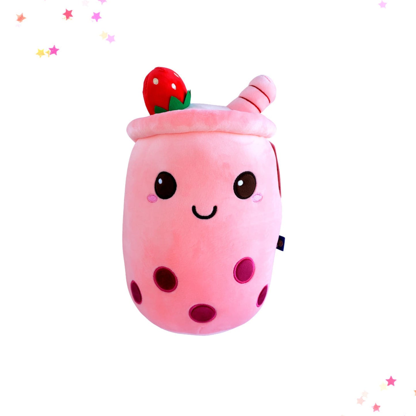 Strawberry Boba Milk Tea Pillow Plush from Confetti Kitty, Only 22.99