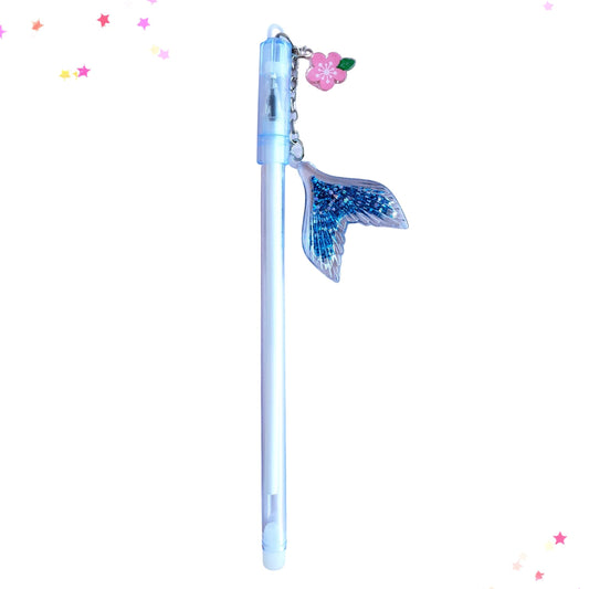 Mermaid Tail Charm Gel Pen in Sapphire Sparkle from Confetti Kitty, Only 2.99