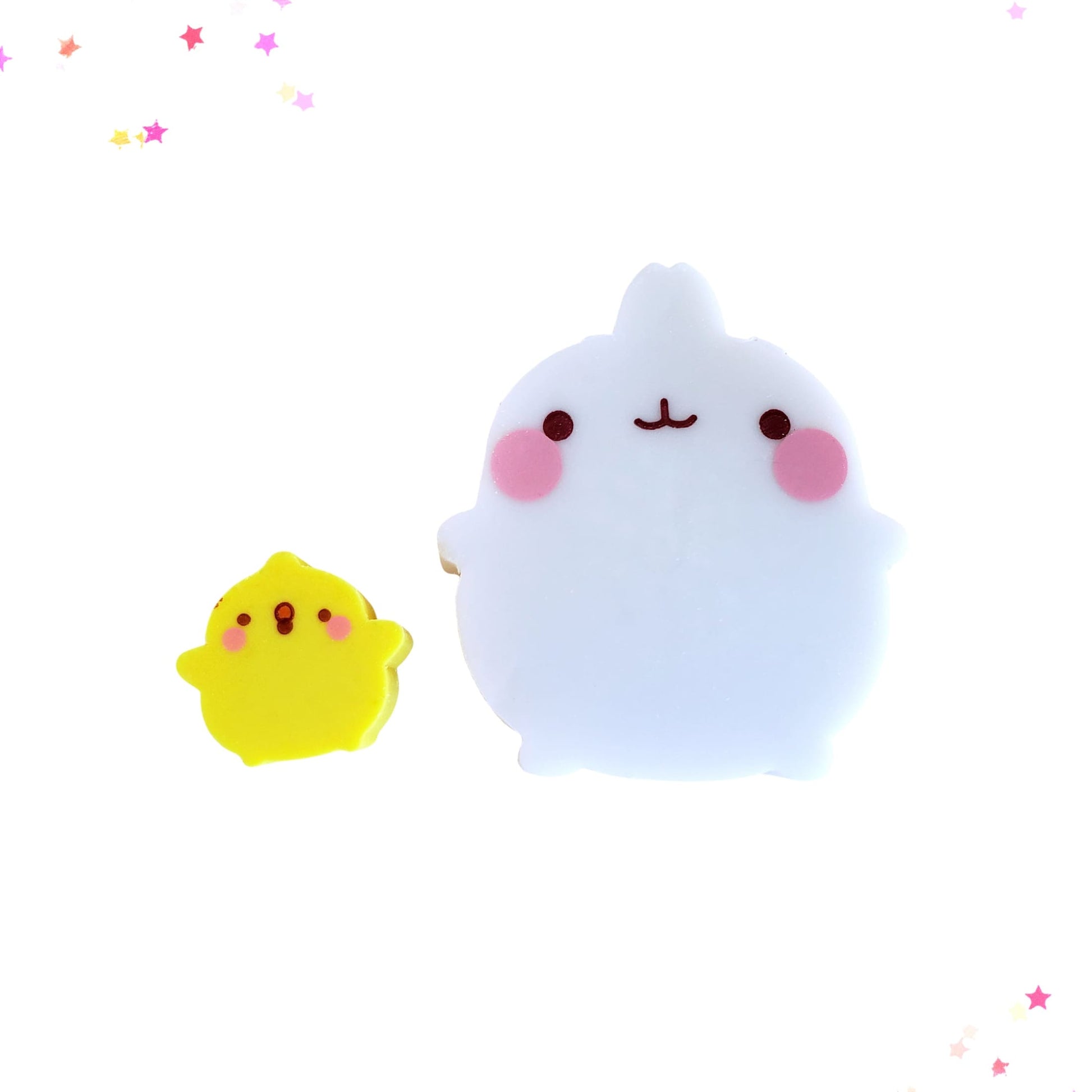 Molang & Piu Eraser Set from Confetti Kitty, Only 1.99